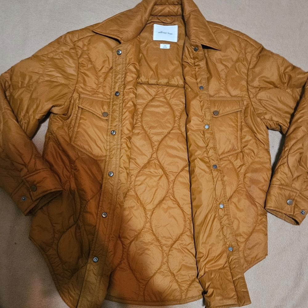 Wilfred Quilted Puffer Jacket in Caramel - Picture 2 of 6